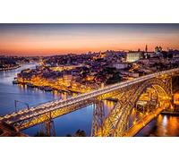 Difficult Adult Puzzle 1000 Pieces City Bridge Over Porto River, Portugal 70x50CM