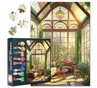 Difficult Challenging Greenhouse with Green Plants Jigsaw Puzzles for Adults Greenhouse Puzzles for Adults 1000 Pieces Green Plants Puzzle Perfect for Family Game Night 27.5"X19.7"