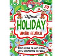Difficult Holiday Word Search: Advent Calendar for Adults & Teens. 25 (+5) Christmas Word Find Puzzles