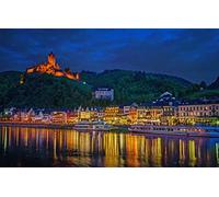 Difficult Jigsaw Puzzles For Adults 1000 Pieces German Cochem Castle Moselle River Building 75 * 50Cm