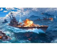 Difficult Jigsaw Puzzles For Adults 1000 Pieces World War Ii, Battle At Sea, Battleship 75 * 50Cm