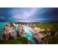 Difficult Jigsaw Puzzles For Adults - 500 Piece Jigsaw Puzzle - Challenging Jigsaw Puzzles, Great Gift For All Ages, Beach, Rocks, France, Normandy 52x38CM