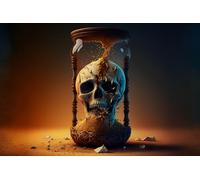 Difficult puzzle for adults 100 pieces Broken skull hourglass 45.5x35.5CM