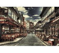 Difficult Puzzle for Adults 100 Pieces Café Street Scene Istanbul TüRkiye 45.5x35.5CM