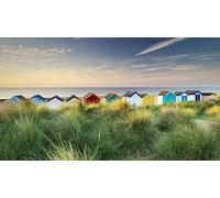 Difficult puzzle for adults 1000 pieces Southwold beach huts Mj424TY 26x38cm
