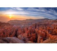 difficult puzzles for adults 500 piece,natural beauty,desert,Utah,fog,Bryce Canyon,misty canyon 52x38CM