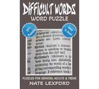 Difficult Words Word Search Puzzle Book: Word Searches with Easy to Read Print about Difficult Words, Interesting Words, Unusual Words and more | 6x9 ... Gifts for Vacations, Holidays and Free Times