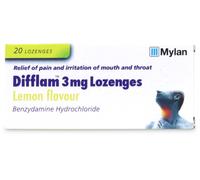 Difflam 3mg Lozenges Lemon 20 Pack