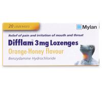 Difflam 3mg Lozenges Orange & Honey 20 Pack