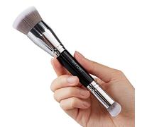 DIFFUNY Large Makeup Brushes Double Ended Foundation Brush & Concealer Brush, Flat Top Kabuki Foundation Brush for Liquid, Cream, Blending, Buffing, Concealer, Dual Sided Make Up Brushes
