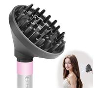 Diffuser Nozzle for Dyson for Airwrap Styler attachments HS05 HS03 HS01, Portable Hair Dryer Nozzle for converting Airwrap Styler to Hair Dryer (Gray)
