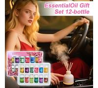 Diffuser Oils - Water Soluble Aromatherapy Set for Home | 12 Piece Collection with Long Lasting Scents, Compact 3ml Bottles, Easy Use Accessories, Practical Supplies for Car Room Office Humidifier