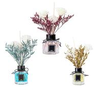 Diffuser Set Rattan Immortal Plant Flower 50ML,Glass Bottle Fireless Aromatherapy Oil Diffuser and Diffuser Stick,Diffuser Set for Bedroom Living Room Office Aromatherapy Oil Diffuser