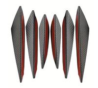 Diffuser Spoiler 6pc Car Modification Universal Wind Knife Carbon Fiber Pattern Bumper Diffuser Splitter Fins Body Spoiler Canards Exterior Parts Car Front Splitter