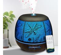 Diffusers for Essential Oils Large Room 400ml,Essential Oil Diffuser for Home with R/C,Cool Mist Humidifiers for Bedroom,7 Colors Changed & 3 Mist Mode Waterless Auto Off for Office Meditation Decor