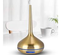 Diffusers for Home, 120ml Gold Diffuser Electric Essential Oil Diffusers Humidifier Ultrasound Air Humidifier, for Spa Office LED 7 Colour Lights Humidifier