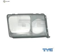 Headlight lens TYC 20-3091-LA-3 for MERCEDES-BENZ 124 Coupe (C124) 2.3 1987-1992