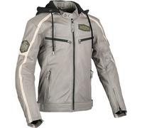 DIFI Detroit 2 Motorcycle Leather Jacket, light grey/black, size 52