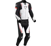 DIFI Jerez perforated Two Piece Motorcycle Leather Suit, black-red, size 58 for Men
