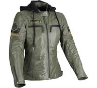 DIFI Jolene 2 Ladies Motorcycle Leather Jacket, black-green, size S for Women