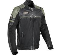 DIFI Memphis Motorcycle Leather / Textile Jacket, black-green, size 58 for Men
