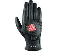 DIFI Twinkle Rose Ladies Motorcycle Gloves, black-red, size L for Women