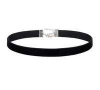 Difistik Black Choker, Black Velvet Choker Necklaces, Gothic Chokers Necklace, Stretch Lace Chokers Necklace with Silver Buckle for Women for Cosplay Party, Birthday, Easter and Daily