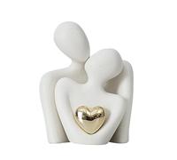 Difistik Romantic Couple Statue,Couple Hugging Statue Figurines Ornaments | Abstract Sculpture Small Shelf Ornaments for Living Room | White Ornaments Gifts for Wedding Anniversary (White)