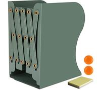 DIFIT Book Ends, Adjustable Bookends, Non-Skid Heavy Duty Book Ends for Shelves, Green Metal Bookends, Decorative Book End, Office Accessories for Library Home Classroom School Office