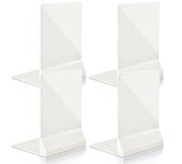 DIFIT Book Ends Bookends Book Ends For Shelves Book End Foldable Bookend Book Stopper Book-Ends Book Holders For Shelves Book Stoppers For Shelves Book Stop For Office Family(2Pair,White)