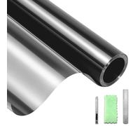 DIFIT One Way Window Film See Out Not in Privacy Films for Glass Windows Reflective Windows Film Anti-UV Anti-Glare Static Cling Window Tint for Home, Office(Black-silver,44.3x200cm)