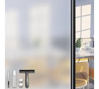 DIFIT Window Film Privacy Frosted Window Film Opaque Privacy Films for Glass Windows UV Blocking Removable No Glue Static Cling for Home Office Bathroom(90 x 400 cm) Roll Contains a Bladed Item