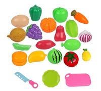 DIFLAX 18 Pieces Food Toy, Kitchen Accessories Toys, Fruits And Vegetables Toy, Toys Children 2 Years, Role Play Kitchen, Children's Kitchen, For Boys Girls 2-3 Years Ideal Cadeau
