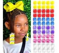 DIFLAX 60 Pieces Large Hair Beads for Braids Beads for Girls Decoration Accessories Cute Dreadlock Cute Decoration Making Kit (Multicolor)