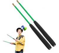 DIFLAX Diabolo Sticks, Pack of 2, SuperGlass Fiber Diabolo Sticks with Eva Foam Handles, Juggling Equipment (Green)