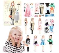 DIFLAX Magnetic Stickers Dress Up Dolls for Girls Magnetic Doll Set Dress Up Magnetic Paper Doll for Dress Up Princess Funny Fake and Play Gift for Girl