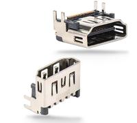 DIFLAX Pack of 2 HDMI Port Replacement, HDMI Plug Replacement, HDMI Socket Replacement, Jack Plug, Game Console Replacement Part, Compatible with Game Consoles, HD Interface, Reliable and Stable