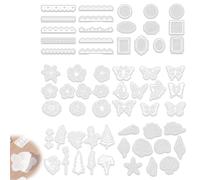 DIFLAX Pack of 60 Scrapbooking Lace 3D Paper Self-Adhesive Decorative Lace Paper Hollow Lace Pattern for Scrapbooking, Diary, Planner, Album, Diary, Notebook, DIY Decoration