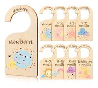 DIFLAX Pack of 8 Baby Clothes Hangers, Size Separator Baby, Clothes Sizes Separator Baby, Baby Wardrobe, Clothes Hanger, Baby Clothes Hanger, Baby Clothes Separator for Newborns to 24 Months