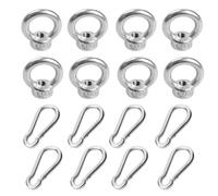 DIFLAX Pack of 8 Piping Strip Hooks, Piping Rail Accessories, Motorhome Hook Accessories, Awning Hooks, Stainless Steel, for Caravan, Campervan, Camping Tent, Stable and Durable (M6)