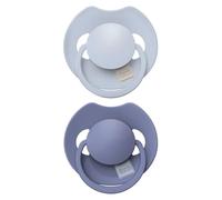 Difrax LOVI Dynamic Dummy 0-6 Months - Light Blue & Navy - 2 Pieces - Easy to Accept, BPA-Free, High Quality and Durable Silicones
