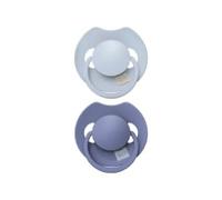 Difrax LOVI Dynamic Dummy 0-6 Months - Light Blue & Navy - 2 Pieces - Easy to Accept, BPA-Free, High Quality and Durable Silicones