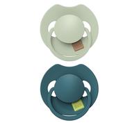 Difrax LOVI Dynamic Dummy 18+ Months - Light Green & Green - 2 Pieces - Easy to Accept, BPA-Free, High Quality and Durable Silicones