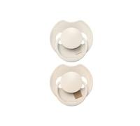 Difrax LOVI Dynamic Dummy 6 to 18 Months - Light Beige & Cream - 2 Pieces - Easy to Accept, BPA-Free, High Quality and Durable Silicones