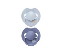 Difrax LOVI Dynamic Dummy 6 to 18 Months - Light Blue & Navy - 2 Pieces - Easy to Accept, BPA-Free, High Quality and Durable Silicones