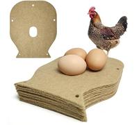 Difsight Chicken Nesting Pads, Chick Nest Box Liners, Natural Jute Fiber Chicken Nest Box Bedding, Ideal for Hens to Lay Eggs,Suitable Chicken Nest Boxes (10Pcs)