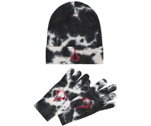 Difuzed Assassins Creed-Men's Boys Core Logo Gift Set Beanie Knitted Hat and Gloves, Multicoloured, Standard Size