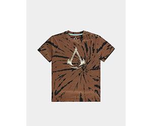 Difuzed Assassin's Creed Valhalla - Woman's Tie Dye Printed T-Shirt (m) Brown