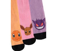Pokémon - Gengar Charmander & Eevee 3 Pack Multicolored - Socks - multicolored - EU 35-38 - 75% Cotton, 25% Polyester EU 35-38