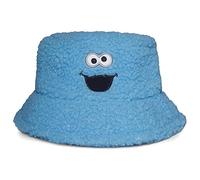 Difuzed Cookie Monster Fur/Teddy Bucket Hat Cap, Blue, Large